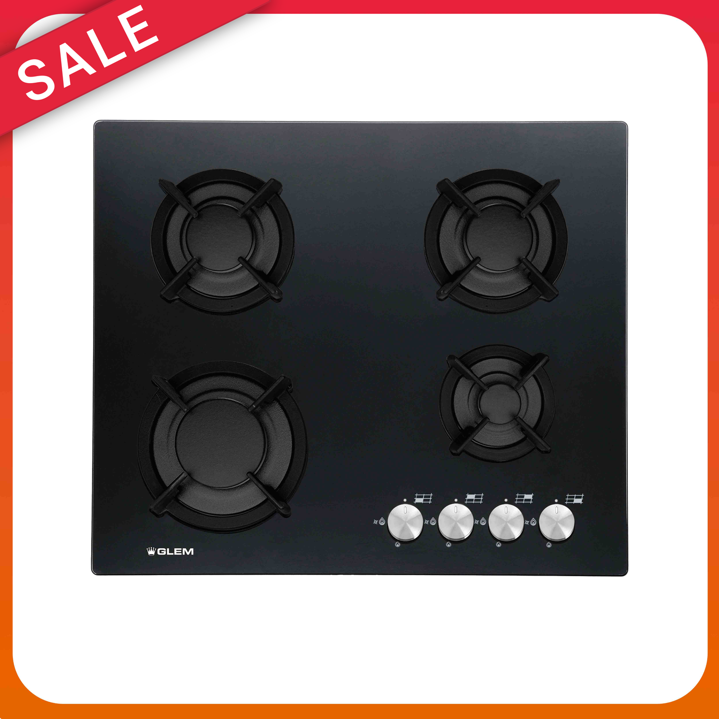 GLEM 60cm Built-in Gas on Glass Hob