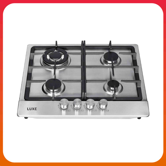 LUXE 60cm 4 Burner Stainless Steel Hob